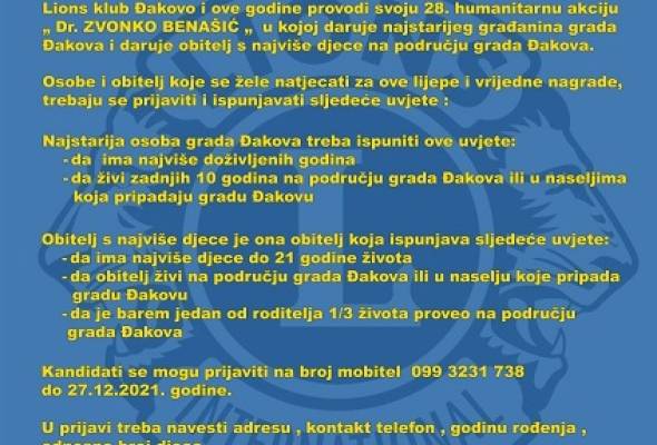 Lions klub i ove godine daruje najstarijeg građanina i obitelj s najviše djece - Vijesti - Elatus