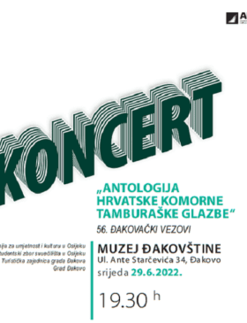 Muzej Đakovštine: Koncert “Antologija Hrvatske komorne tamburaške glazbe” - Lifestyle - Novi Radio, Đakovo