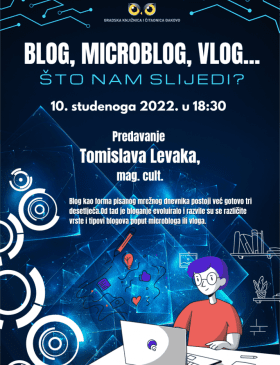Predavanje o blogu, microblogu i vlogu u Gradskoj knjižnici - Culture - Elatus