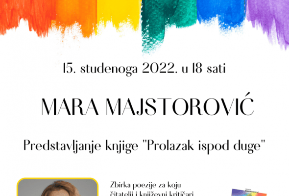 Kraj Mjeseca hrvatske knjige uz predstavljanje zbirke poezije Mare Majstorović - Culture - Elatus