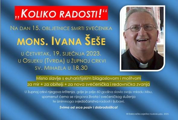 Spomen na mons. Ivana Šešu - Culture - Elatus