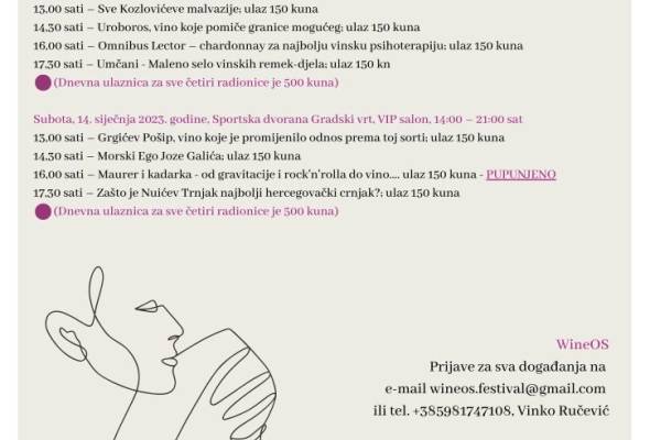 WineOS: Osmo izdanje sajma vina, delicija i ugodnog življenja - Culture - Elatus