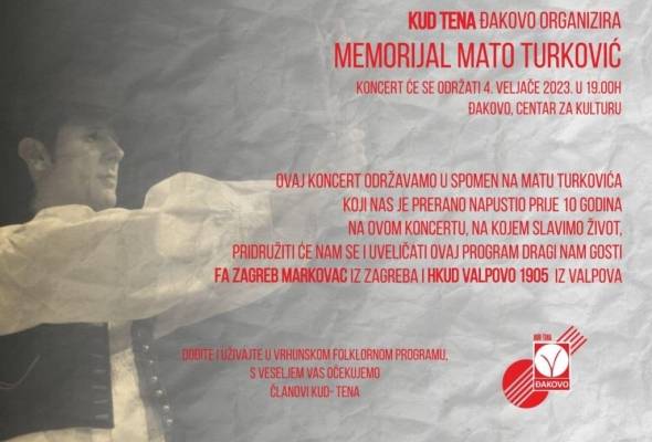 KUD Tena organizira ''Memorijal Mato Turković" - Culture - Elatus