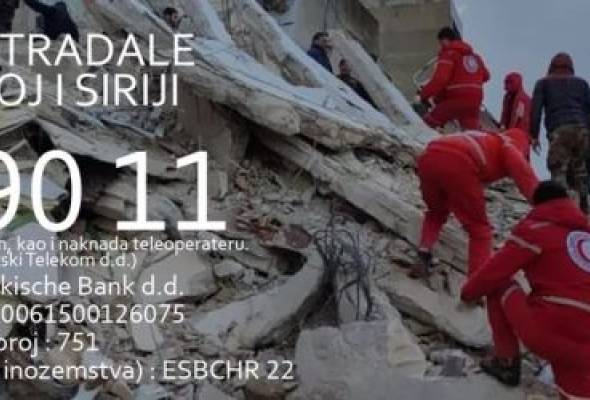 Apel za pomoć stanovništvu stradalom u potresu u Turskoj i Siriji - Vijesti - Elatus