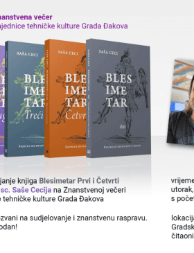 Znanstvena večer i predstavljanje knjiga dr. sc. Saše Cecija Blesimetar Prvi i Četvrti u Đakovu - Culture - Elatus