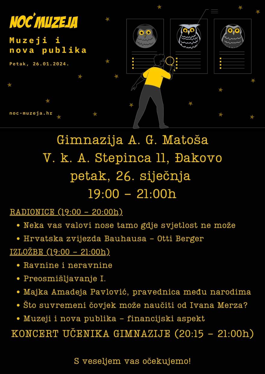 Noć muzeja i u Gimnaziji Antuna Gustava Matoša Đakovo - Novi Radio, Đakovo