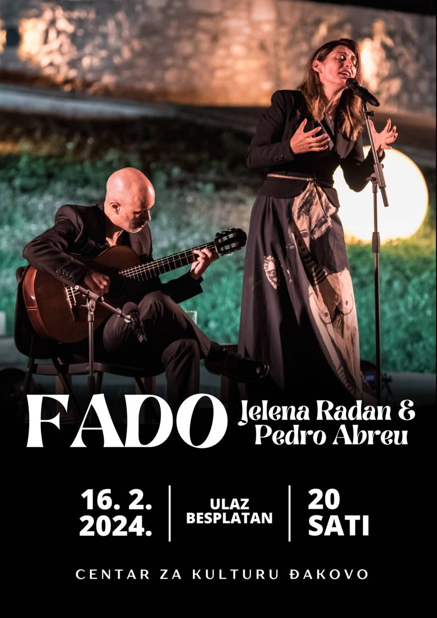 Besplatni koncert fada u izvedbi Jelene Radan i Pedra Abreua - Novi Radio, Đakovo