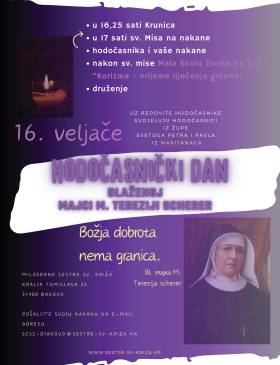 Hodočasnički dan bl. majci M. Tereziji Scherer - Culture - Elatus