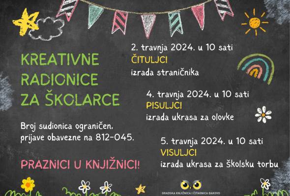 Gradska knjižnica i čitaonica: Radionice za učenike - Lifestyle - Novi Radio, Đakovo