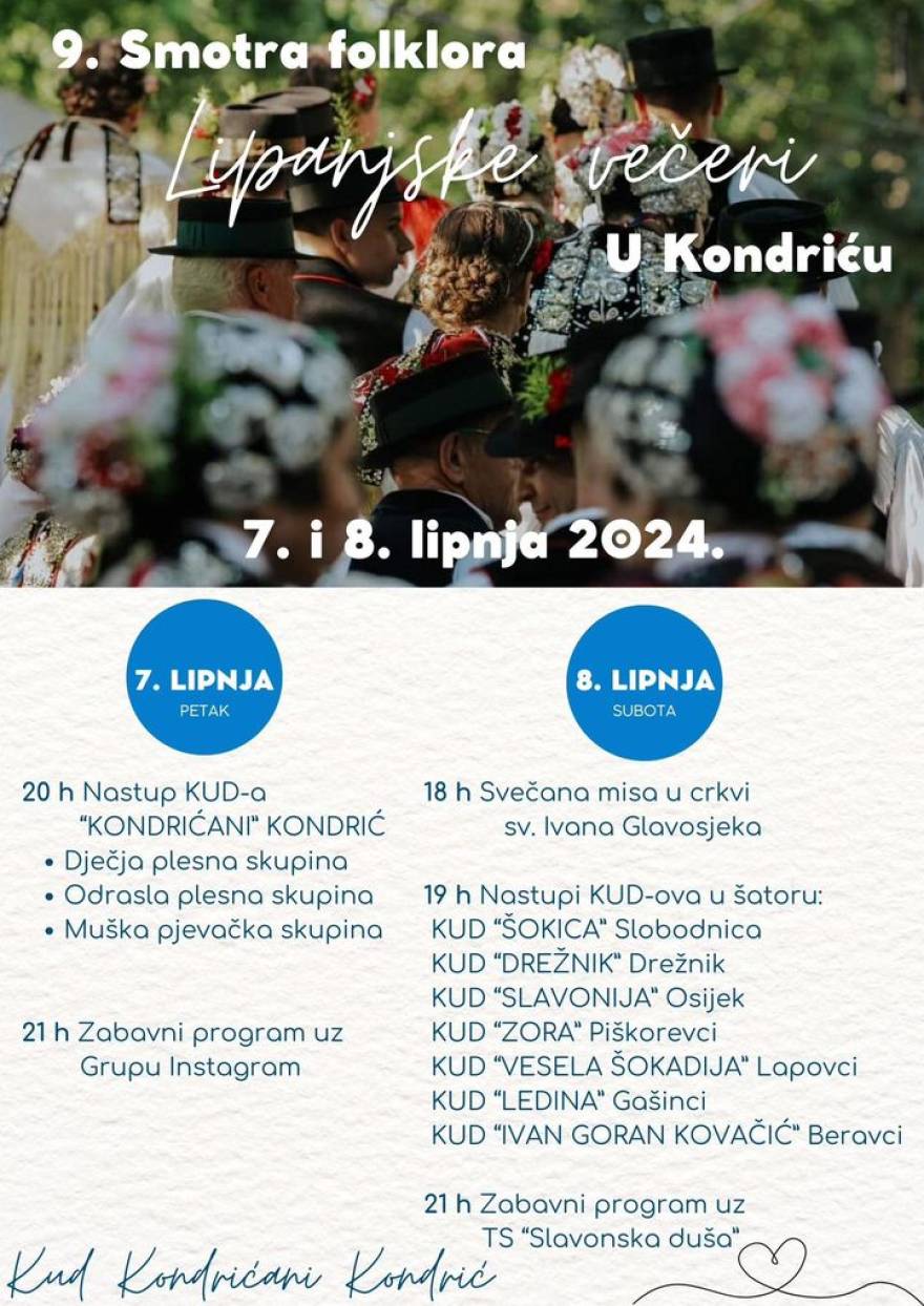 Lipanjske večeri u Kondriću - Novi Radio, Đakovo