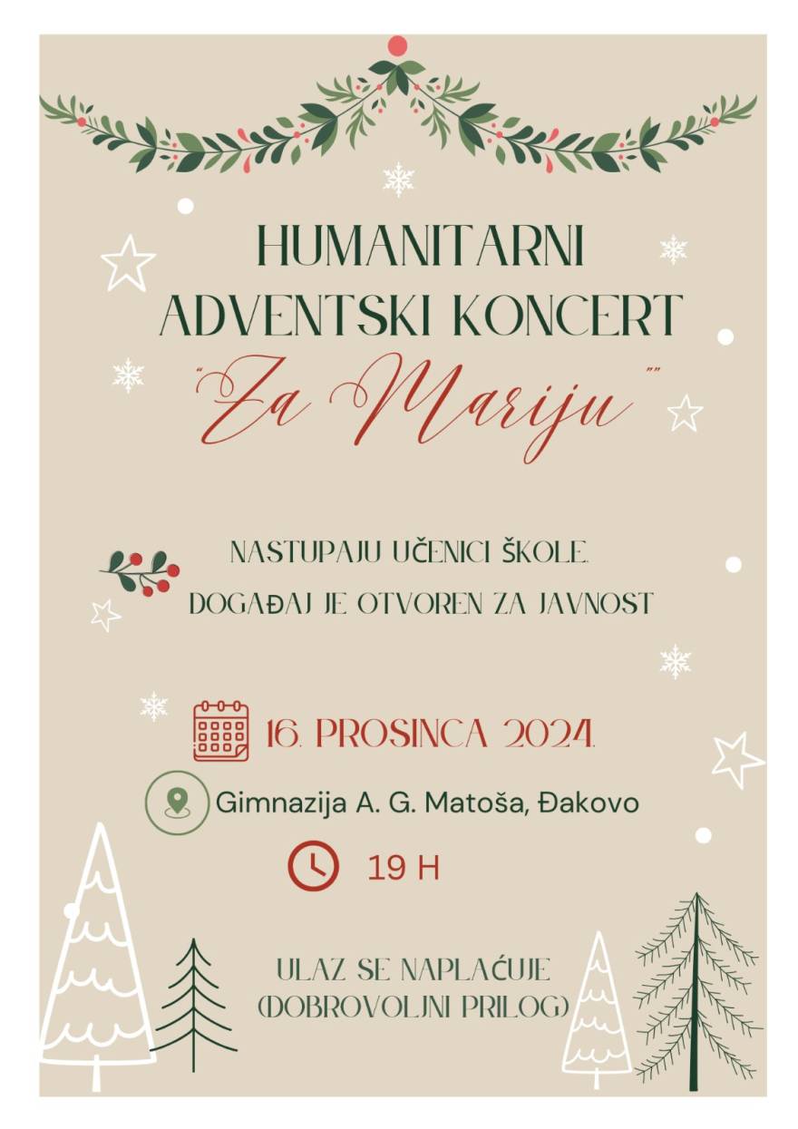 Humanitarni adventski koncert - „Za Mariju
