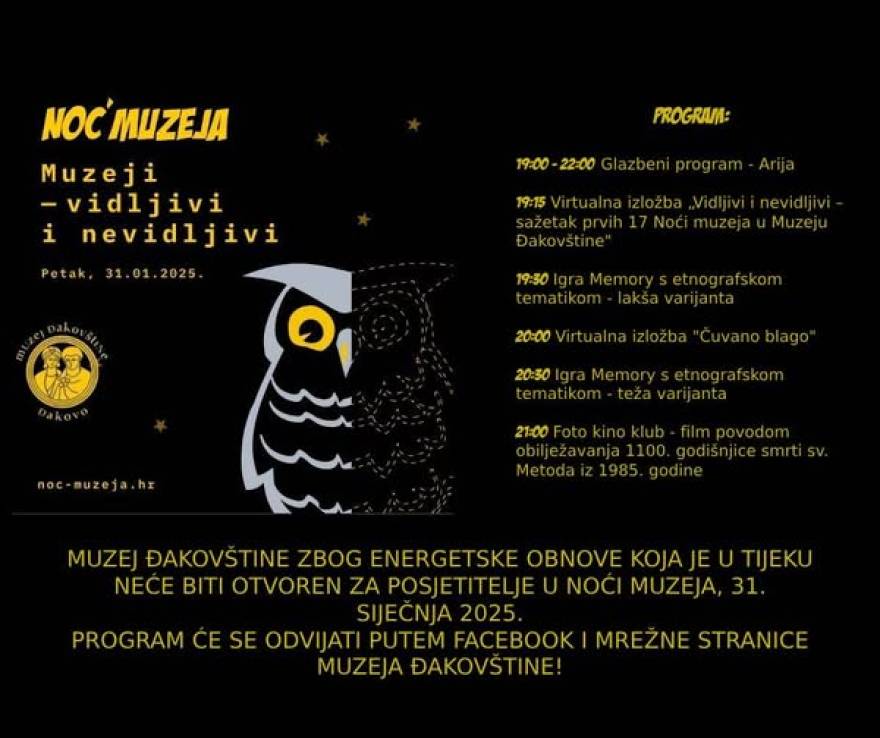 Muzej Đakovštine nudi virtualni program povodom Noći muzeja - Novi Radio, Đakovo