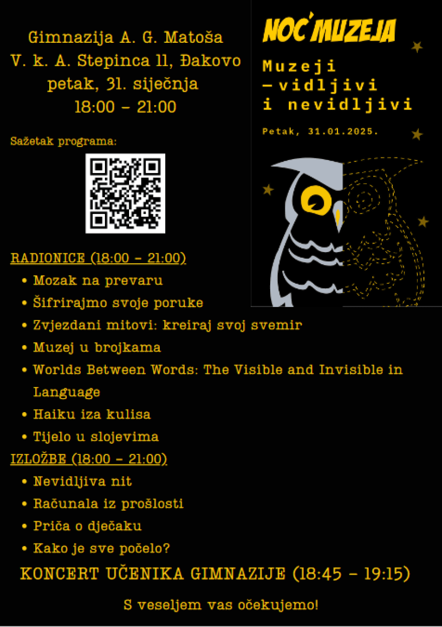 Noć muzeja u đakovačkoj gimnaziji - Novi Radio, Đakovo