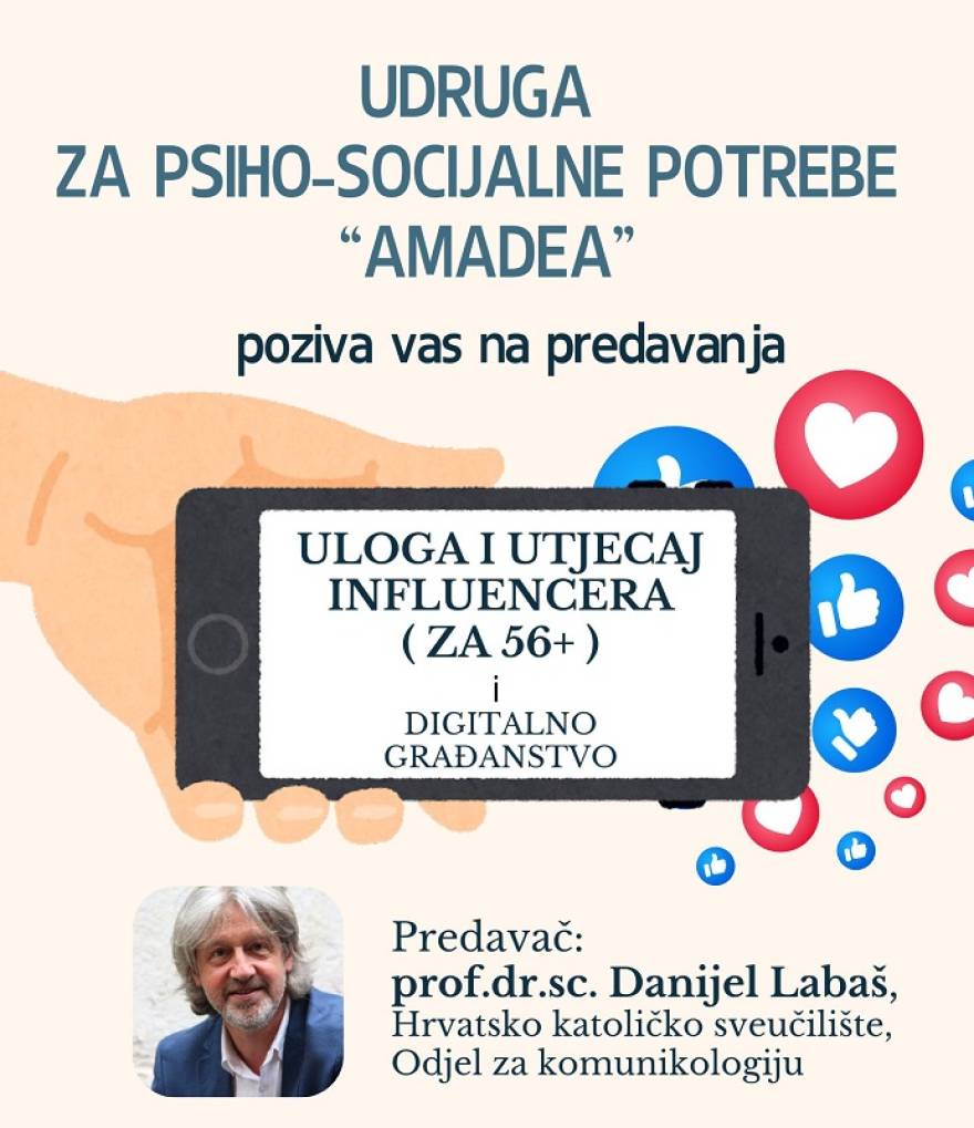 Amadea: Predavanje  “Uloga i utjecaj influencera” - Novi Radio, Đakovo
