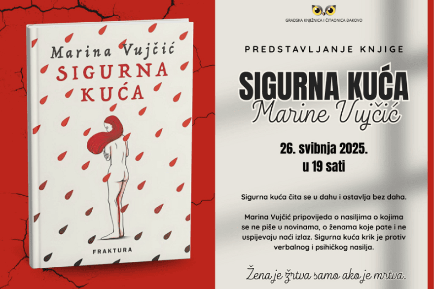 Predstavljanje knjige Marine Vujčić „Sigurna kuća” - Novi Radio, Đakovo