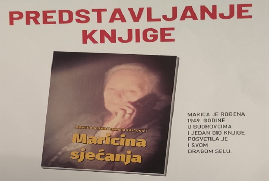 Budrovci: Promocija knjige „Maricina sjećanja” - Novi Radio, Đakovo