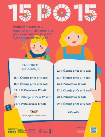 Uključite se u projekt „15 po 15: cijela Hrvatska čita djeci“ - Kultura - Novi Radio, Đakovo