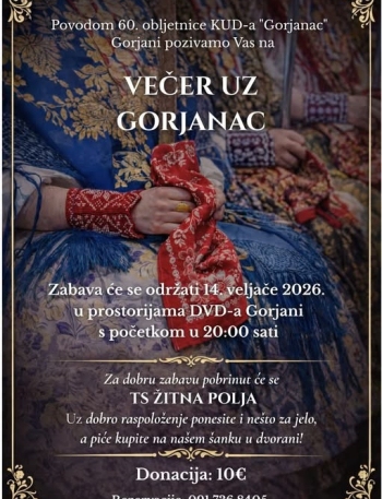 Obilježavanje 60-te obljetnice KUD-a Gorjanac - Culture - Elatus