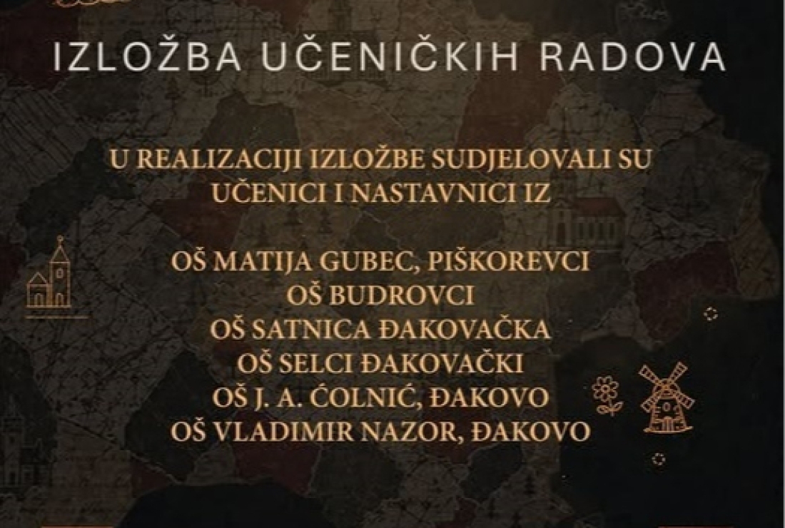 Izložba učeničkih radova „Mozaik prošlosti – slagalica Đakovštine u 18. stoljeću” - Kultura - Novi Radio, Đakovo