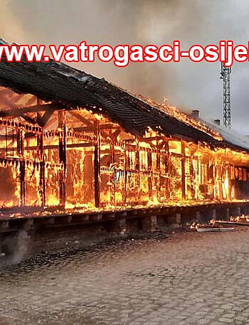 Otkriven uzrok požara drvenog skladišta Hrvatske željeznice u Osijeku - Vijesti - Novi Radio, Đakovo