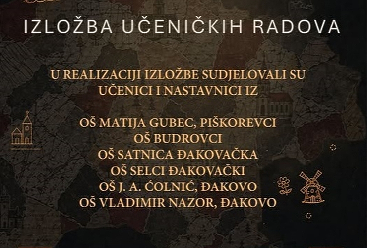 Izložba učeničkih radova „Mozaik prošlosti – slagalica Đakovštine u 18. stoljeću” - Kultura - Novi Radio, Đakovo